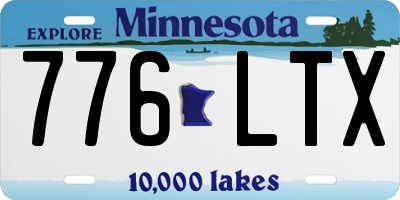 MN license plate 776LTX