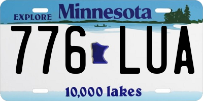 MN license plate 776LUA