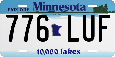 MN license plate 776LUF