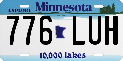 MN license plate 776LUH
