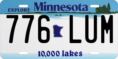 MN license plate 776LUM