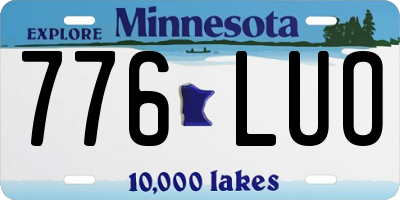 MN license plate 776LUO