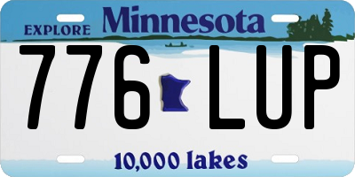 MN license plate 776LUP