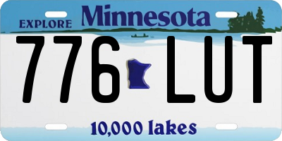 MN license plate 776LUT