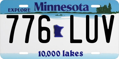 MN license plate 776LUV
