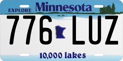 MN license plate 776LUZ
