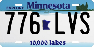 MN license plate 776LVS