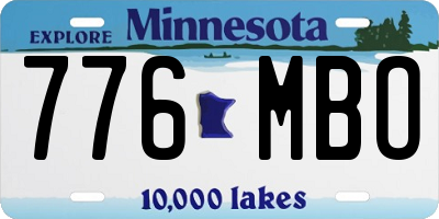 MN license plate 776MBO