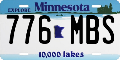 MN license plate 776MBS