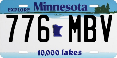 MN license plate 776MBV