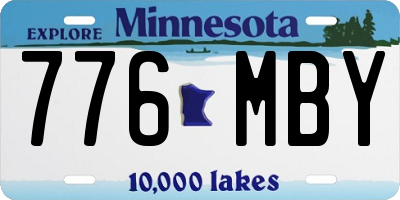 MN license plate 776MBY