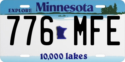 MN license plate 776MFE