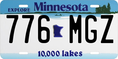 MN license plate 776MGZ