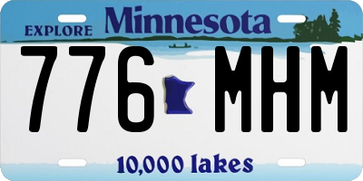 MN license plate 776MHM
