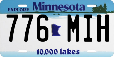 MN license plate 776MIH