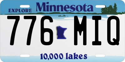 MN license plate 776MIQ