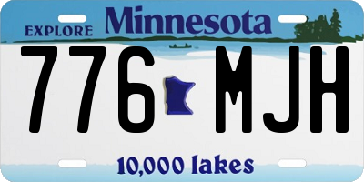 MN license plate 776MJH