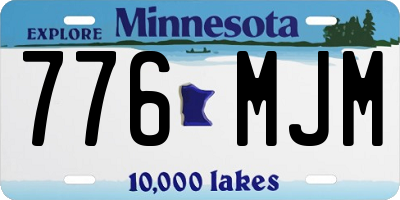 MN license plate 776MJM