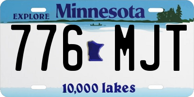 MN license plate 776MJT