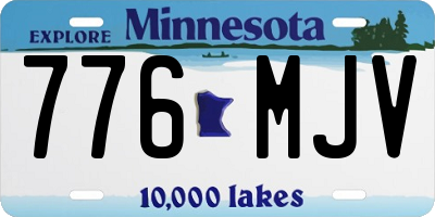 MN license plate 776MJV