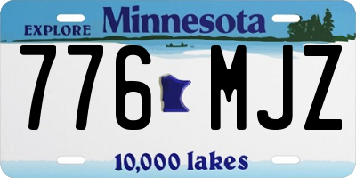 MN license plate 776MJZ