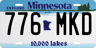 MN license plate 776MKD