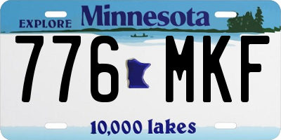 MN license plate 776MKF