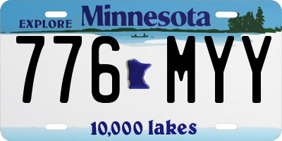 MN license plate 776MYY