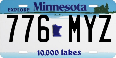 MN license plate 776MYZ