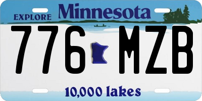 MN license plate 776MZB