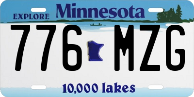 MN license plate 776MZG