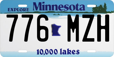 MN license plate 776MZH