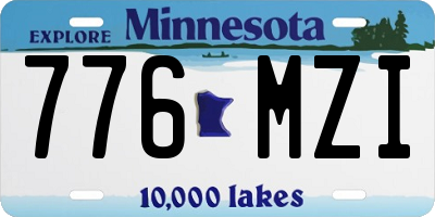 MN license plate 776MZI