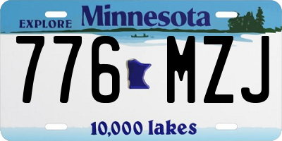 MN license plate 776MZJ