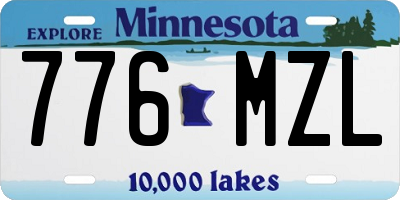 MN license plate 776MZL