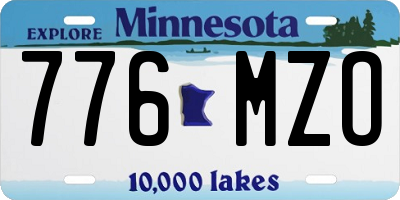 MN license plate 776MZO