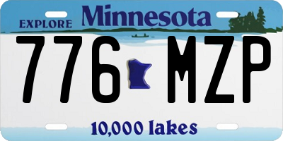 MN license plate 776MZP