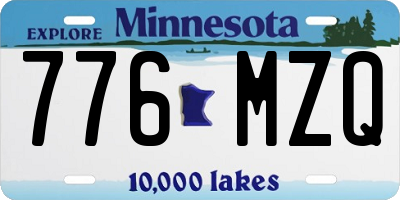 MN license plate 776MZQ