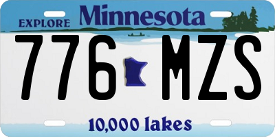 MN license plate 776MZS