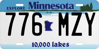 MN license plate 776MZY