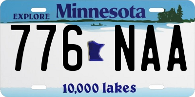 MN license plate 776NAA