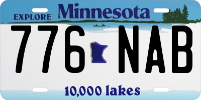 MN license plate 776NAB