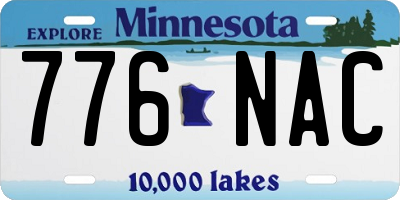 MN license plate 776NAC