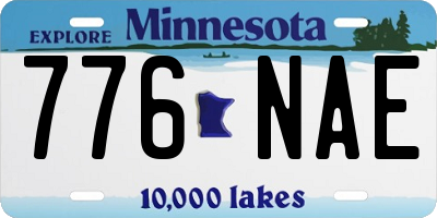 MN license plate 776NAE