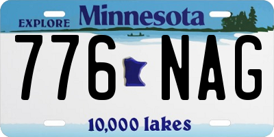 MN license plate 776NAG
