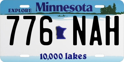 MN license plate 776NAH