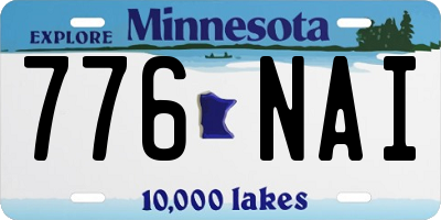 MN license plate 776NAI