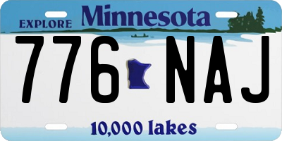 MN license plate 776NAJ