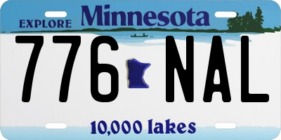 MN license plate 776NAL