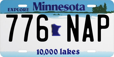 MN license plate 776NAP